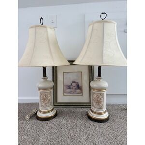 Large Vintage 70s Apothecary Jar Table Lamp Hollywood Regency‎ Neoclassical 31"